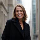 Happy customer Sarah L. wearing her Artisan Threads wool coat in downtown Toronto.